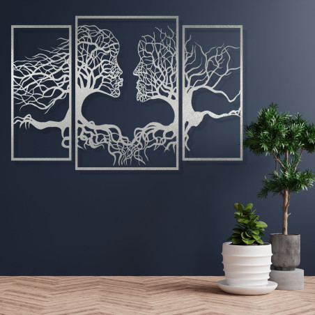 Wooden wall painting Woman and Man | HEART