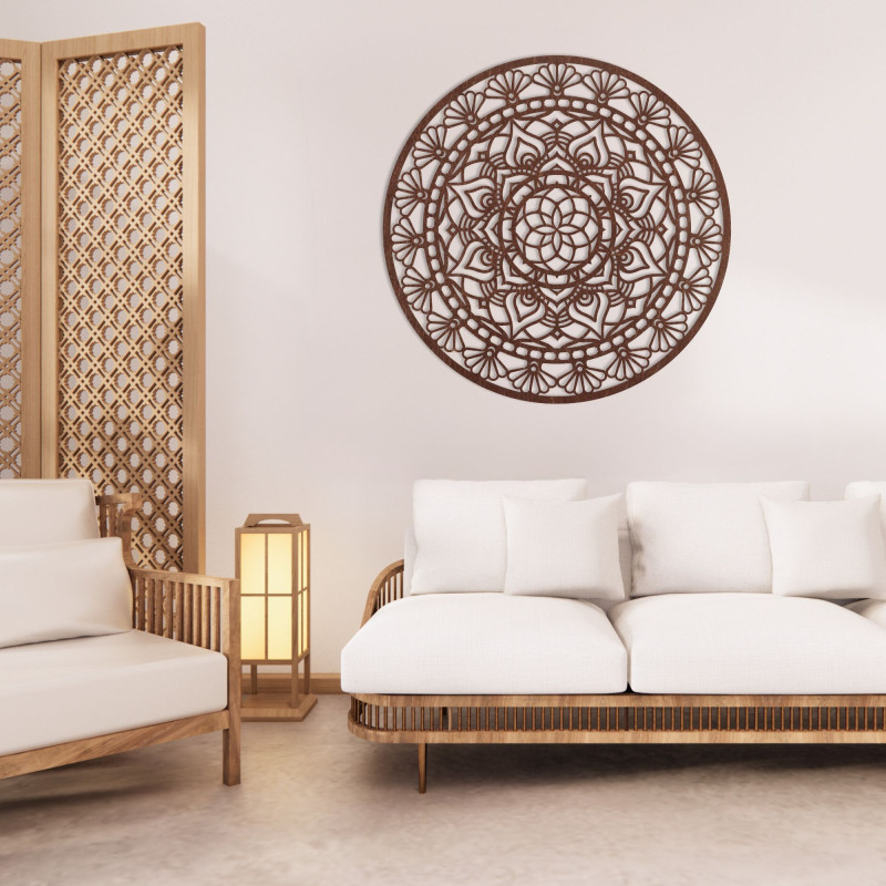 Wooden mandala for wall - Aura Design