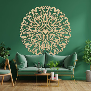 Wooden mandala on the wall dancing flower | ORPEROF