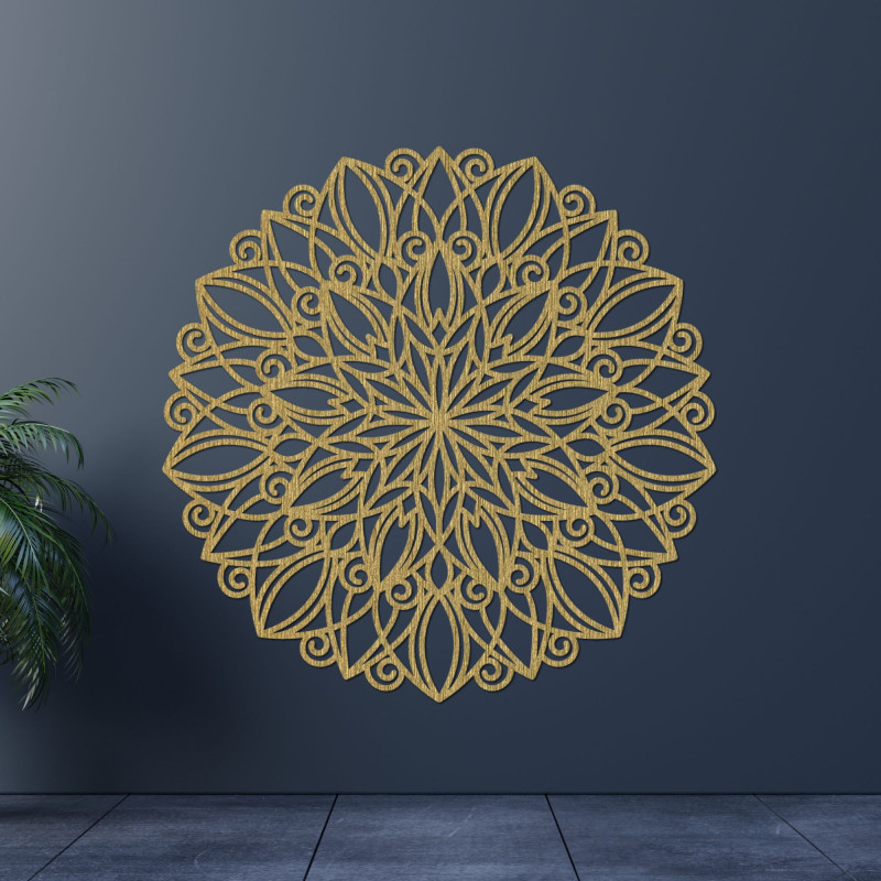 Wooden wall mandala dancing flower - ORPEROF