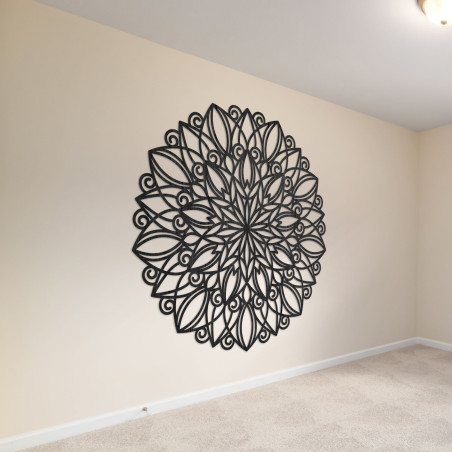 Wooden mandala on the wall dancing flower | ORPEROF