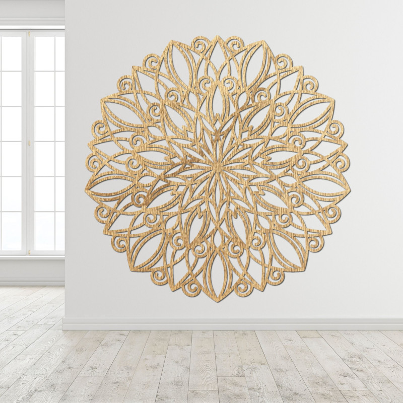 Wooden wall mandala dancing flower - ORPEROF