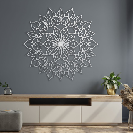 A wooden mandala is a fascinating decoration that symbolizes harmony and balance.