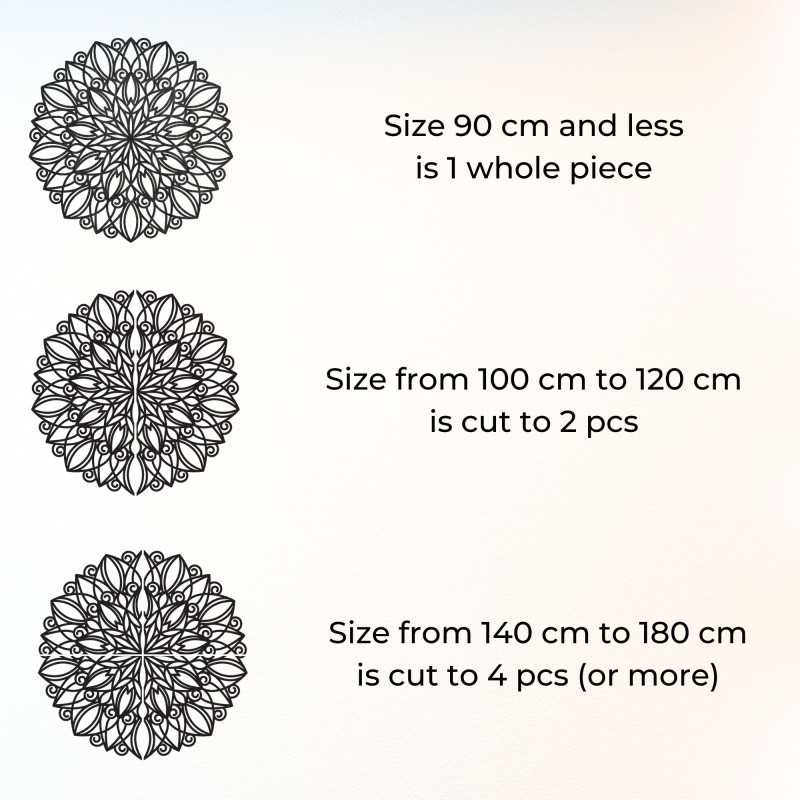 Laser-carved wooden mandala for the wall in Gold Oak decor
