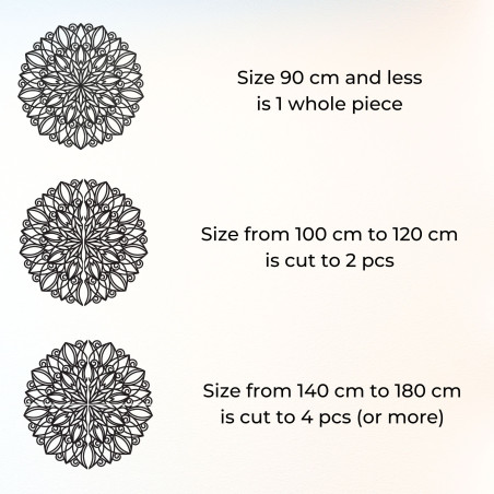 Laser-carved wooden mandala for the wall in Gold Oak decor