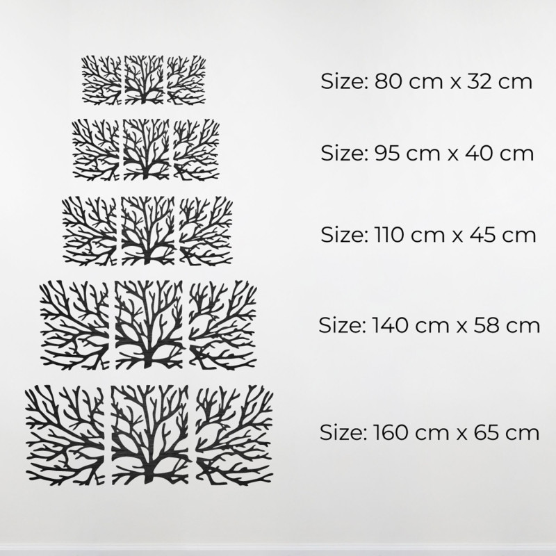 Three-piece wall decoration branches - MAVAMF