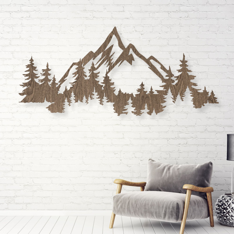 Wooden decoration from mountains and forests, wall decoration