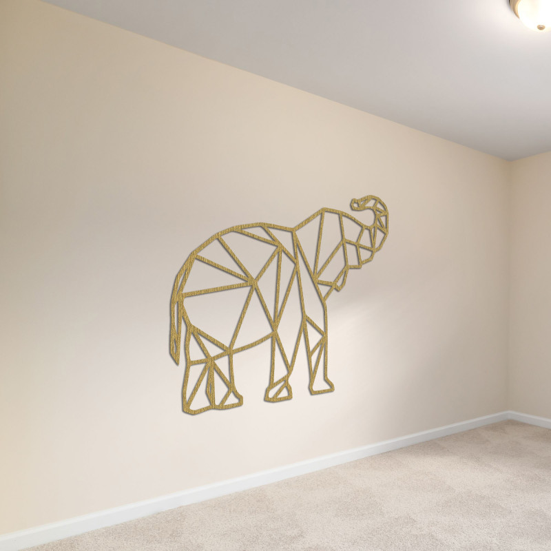 Wall painting Geometric shape of an elephant - FELVINA