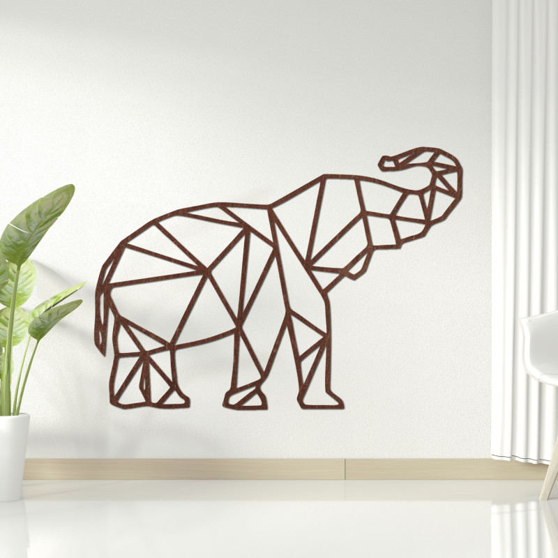 Wall painting Geometric shape of an elephant - FELVINA