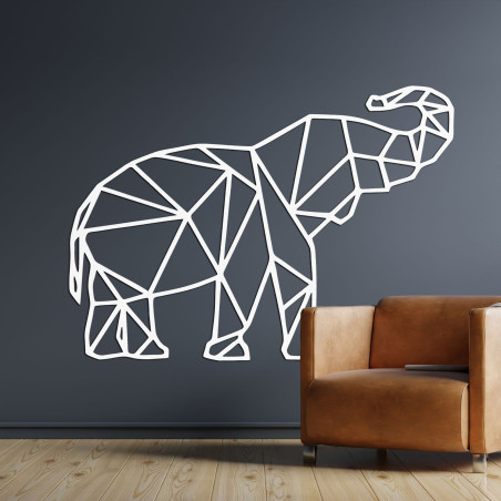 Wall painting Geometric shape of an elephant - FELVINA