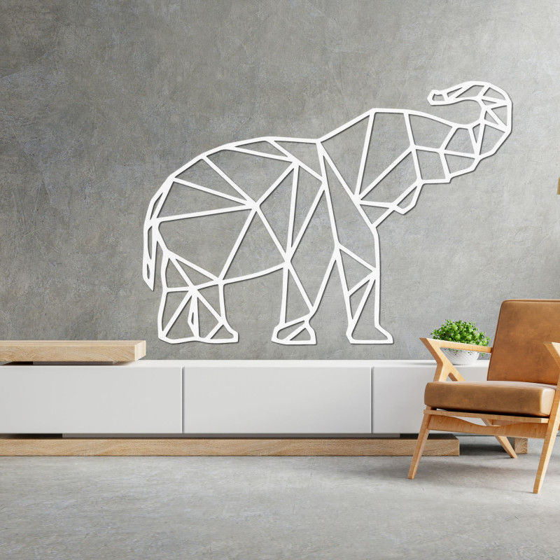 Geometric wall painting elephant - MALRVIN