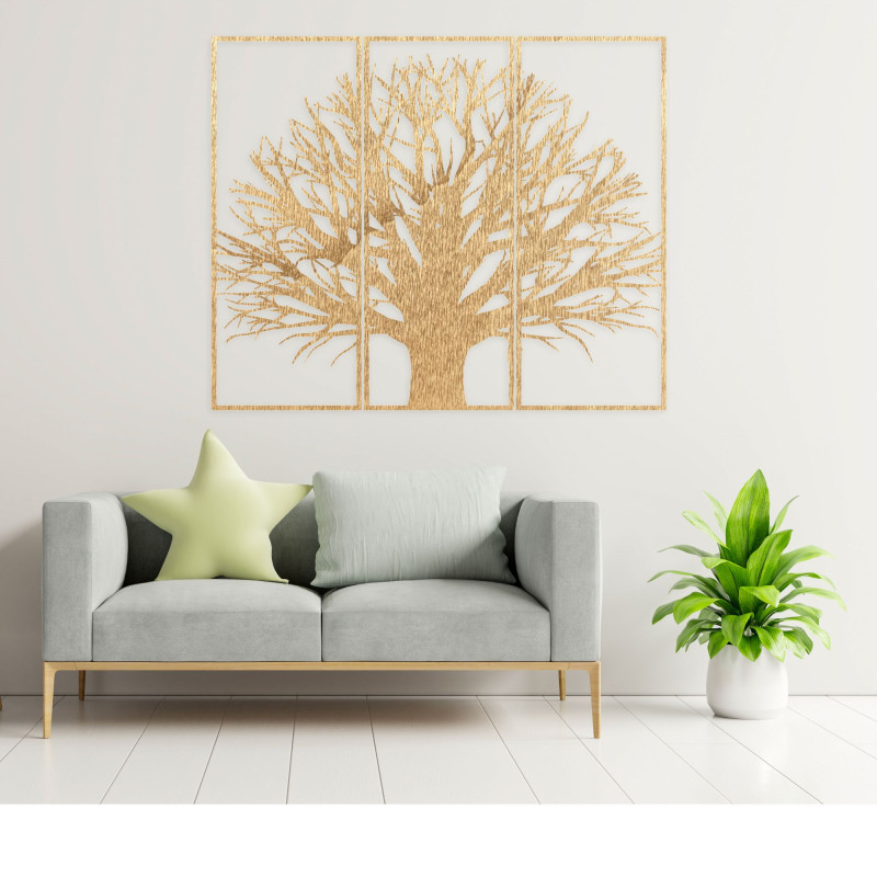 Three-part stylized tree painting - Natural inspirations - KANANA