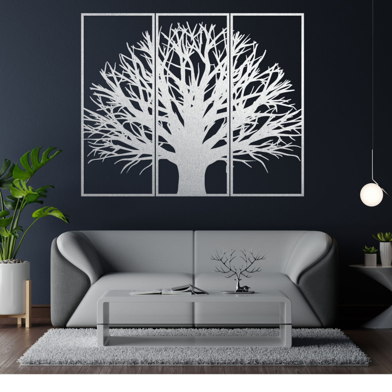 Three-part stylized tree painting - Natural inspirations - KANANA