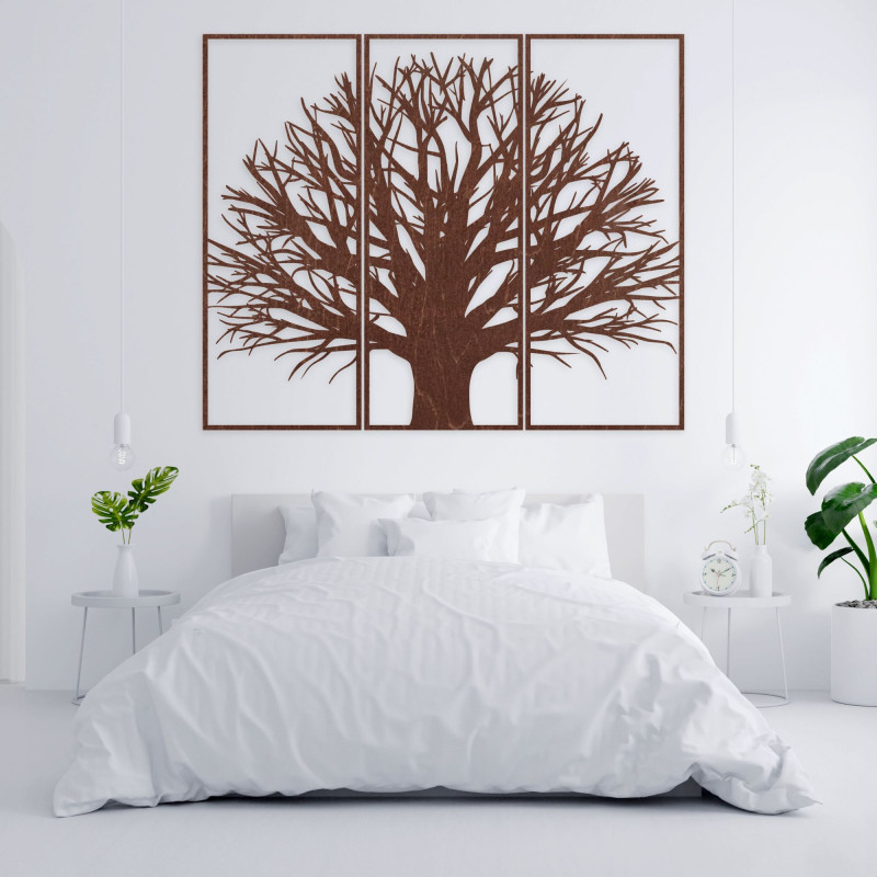 Three-part stylized tree painting - Natural inspirations - KANANA