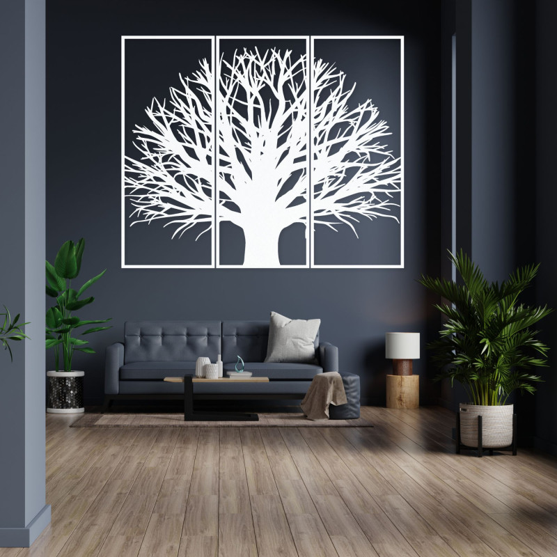 Three-part stylized tree painting - Natural inspirations - KANANA