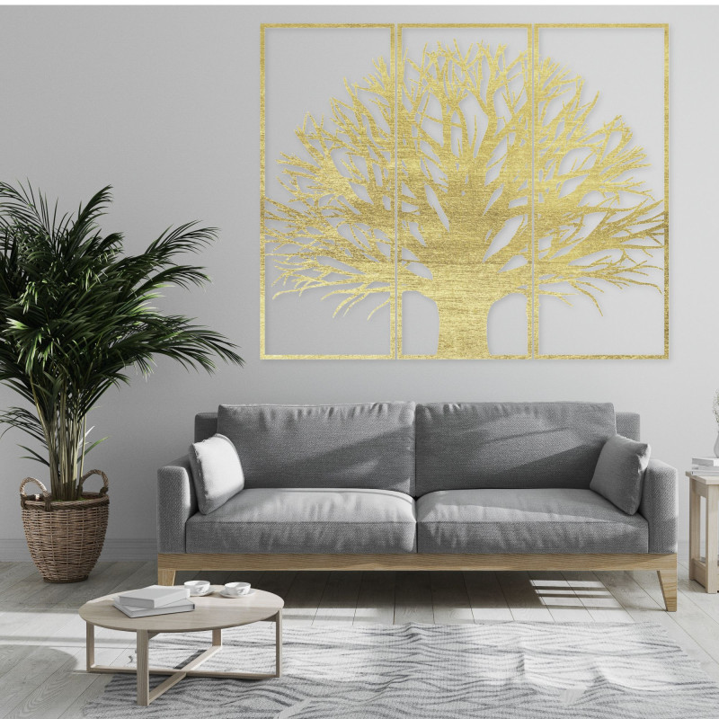 Three-part stylized tree painting - Natural inspirations - KANANA