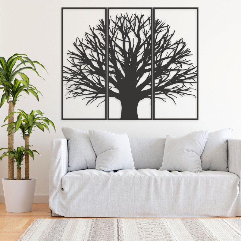 Three-part stylized tree painting - Natural inspirations - KANANA