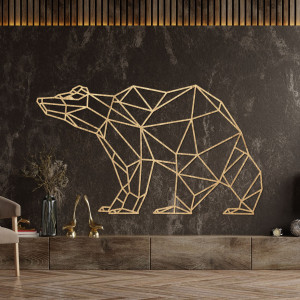 Wooden wall painting bear