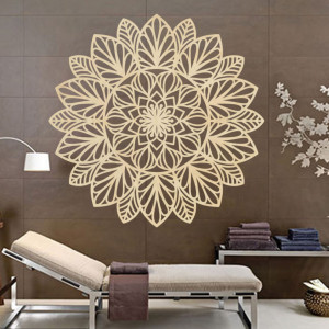 Wooden mandala flower of life wall art.