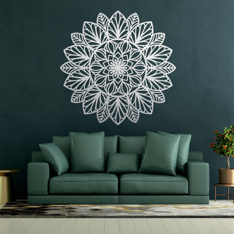 Laser carved wooden mandala for the wall - boho Nordic decoration