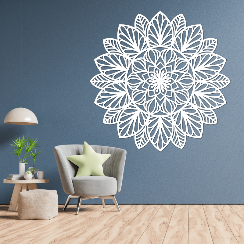 Wooden mandala on the wall - LOTUS