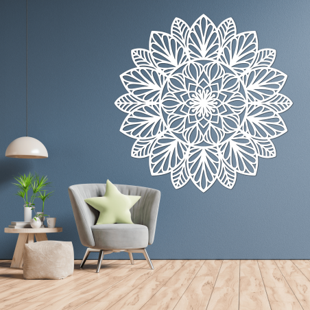Wooden mandala wall painting