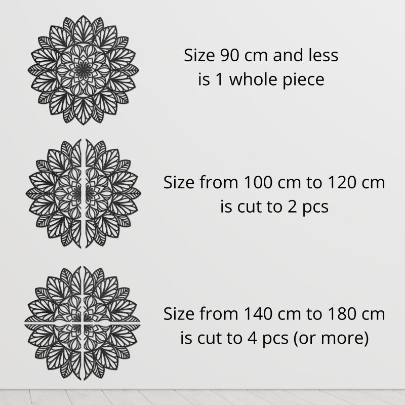 Mandala size, The design of this mandala is inspired by the ancient symbol of the Flower of Life
