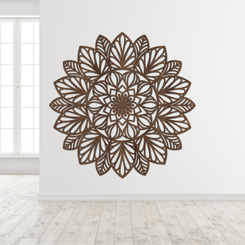 Wooden mandala on the wall - LOTUS