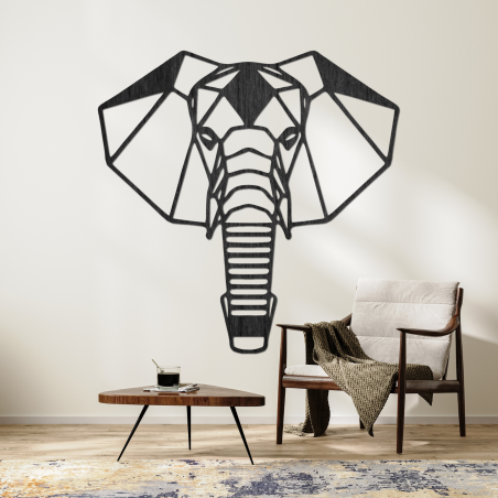 Elegant wooden elephant image symbolizing strength, wisdom and prosperity
