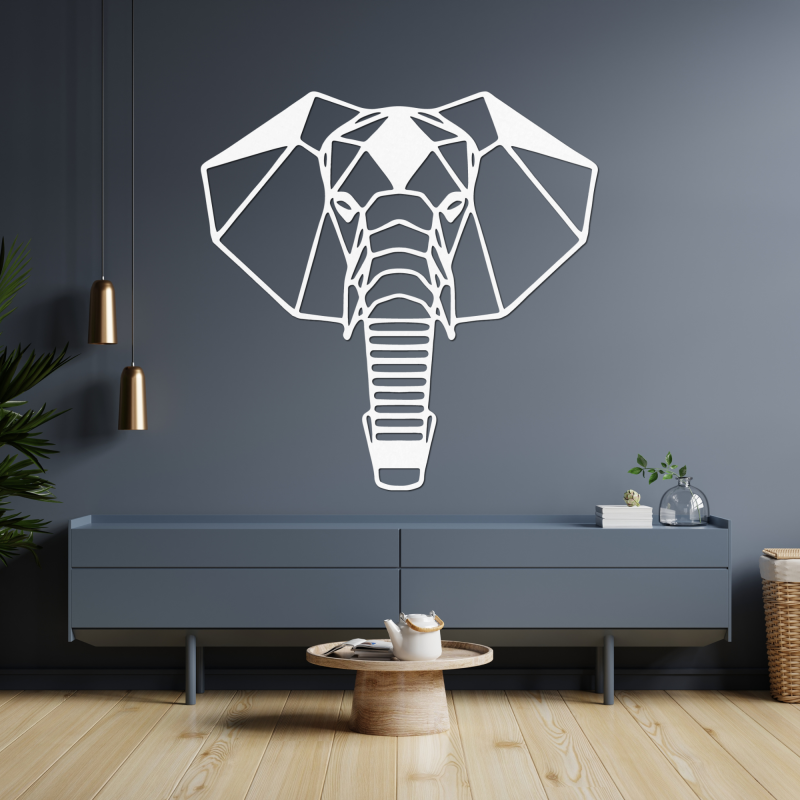 Wooden wall decoration elephant head - ROYON