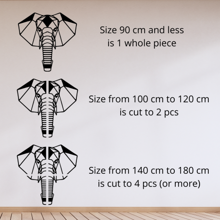 Wooden wall decoration elephant head - ROYON