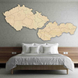 Wooden map of the Czechoslovak Republic