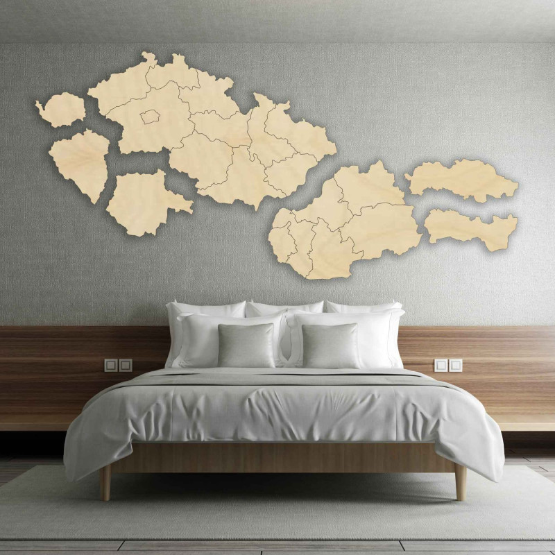 Wooden map of the Czechoslovak Republic