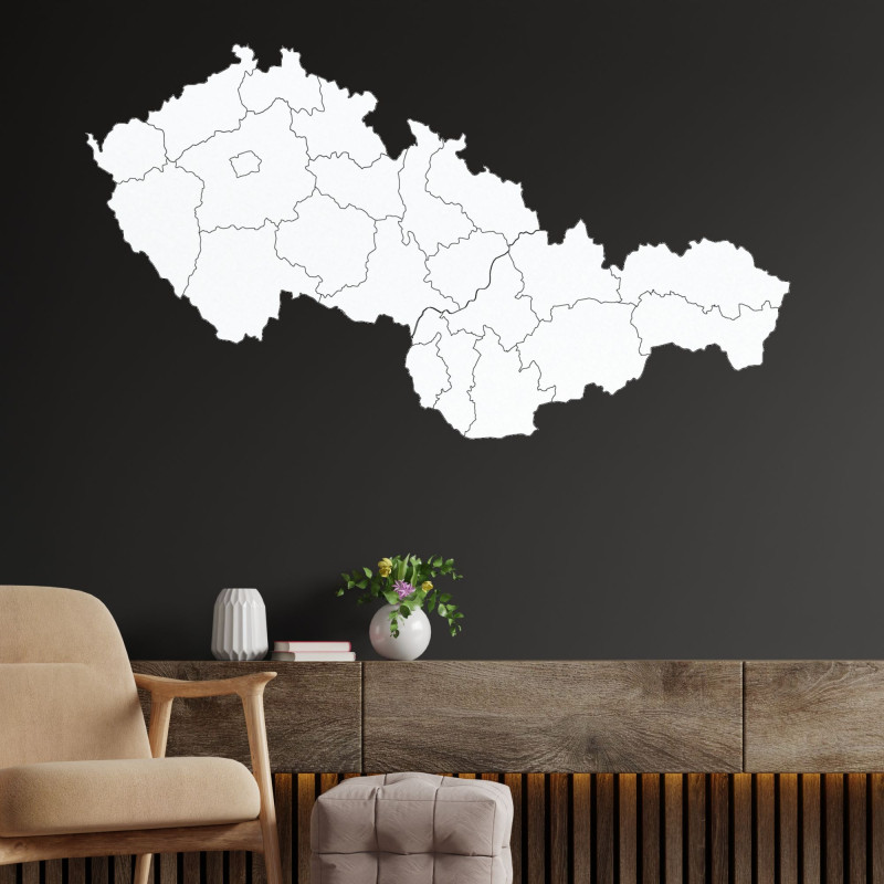 Wooden map of the Czechoslovak Republic