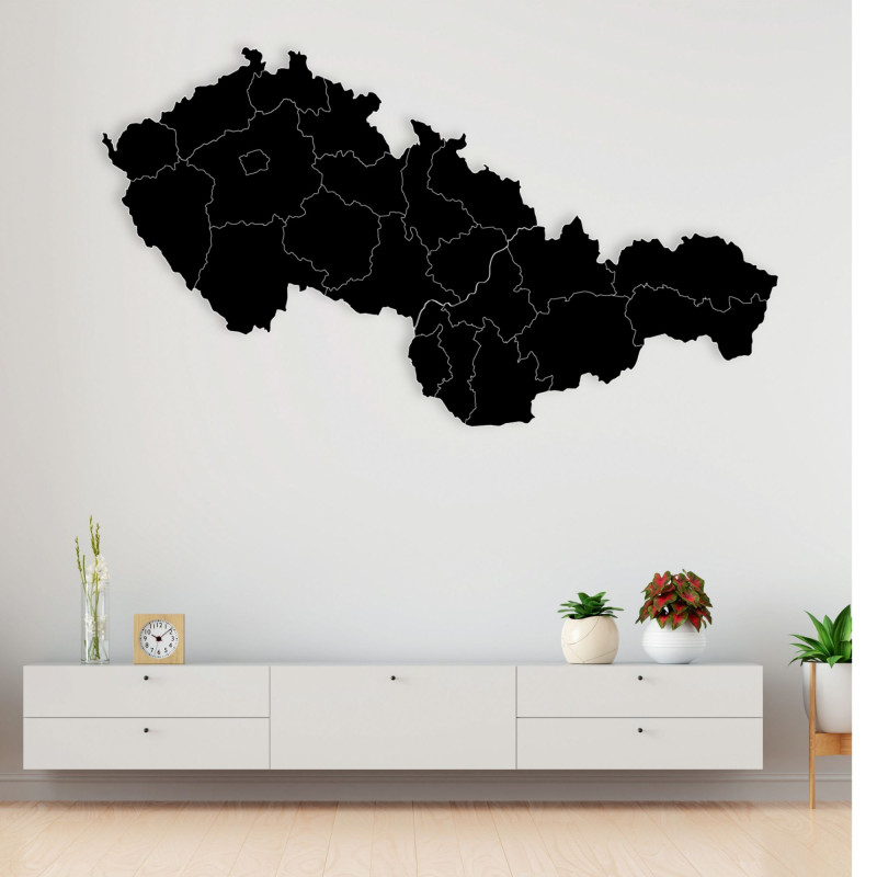 Wooden map of the Czechoslovak Republic