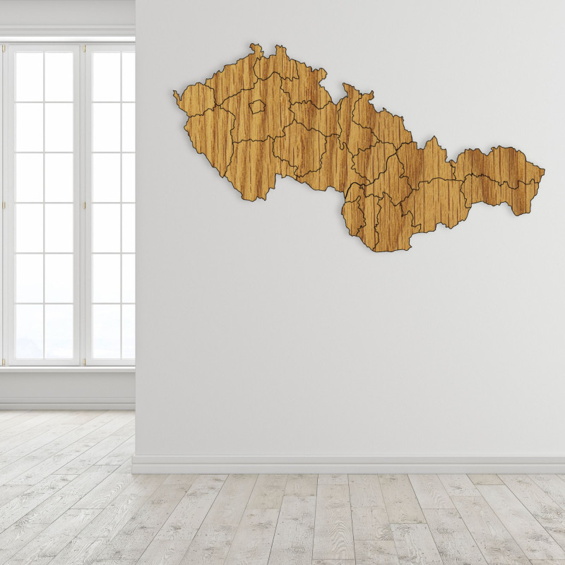 Wooden map of the Czechoslovak Republic