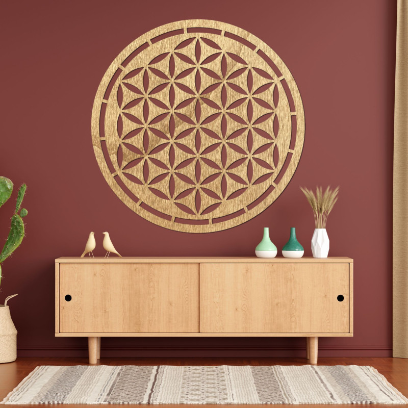 Wooden mandala, wall decoration - HAAMONY