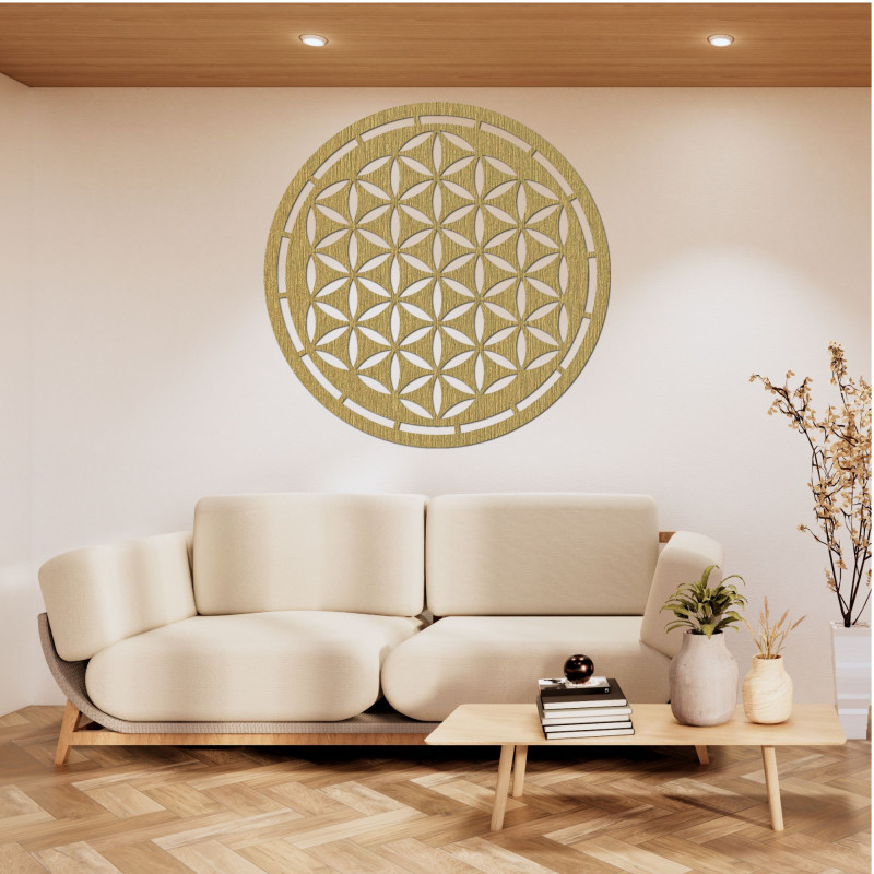 Wooden mandala, wall decoration - HAAMONY