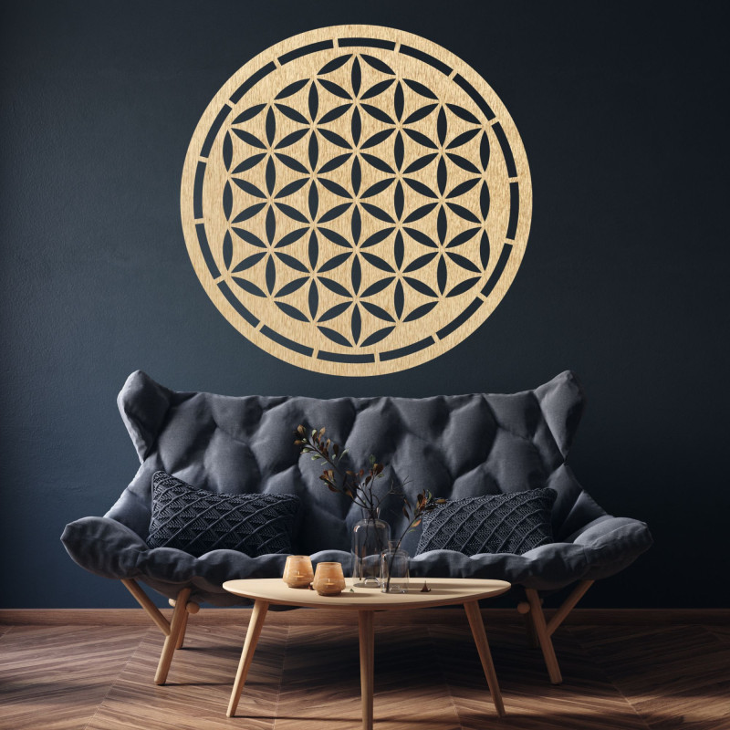 Wooden mandala, wall decoration - HAAMONY