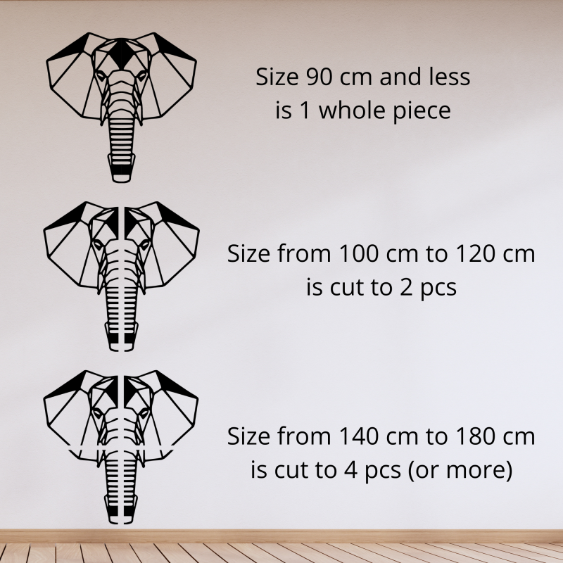 Modern wall decoration with an elephant motif for a stylish interior