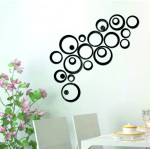 Decorative mirrors. Great 3D adhesive wall clock, modern 3D clock on the wall. Wall clock for the kitchen and the living room.on 2