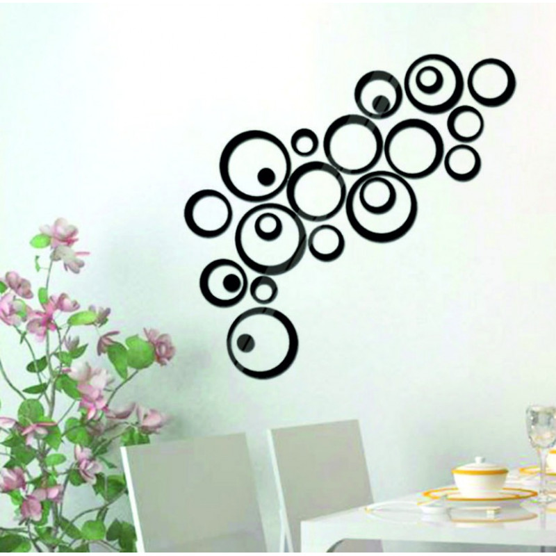 Decorative mirrors. Mirror stickers for the wall, as a picture or decoration, 3D acrylic sticker