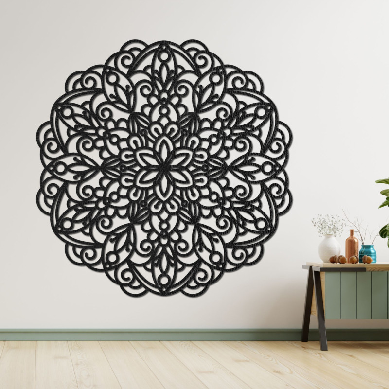 Wooden mandala on the wall - a symbol of harmony and balance