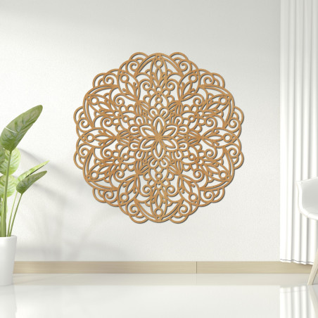 Wooden mandala on the wall - a symbol of harmony and balance