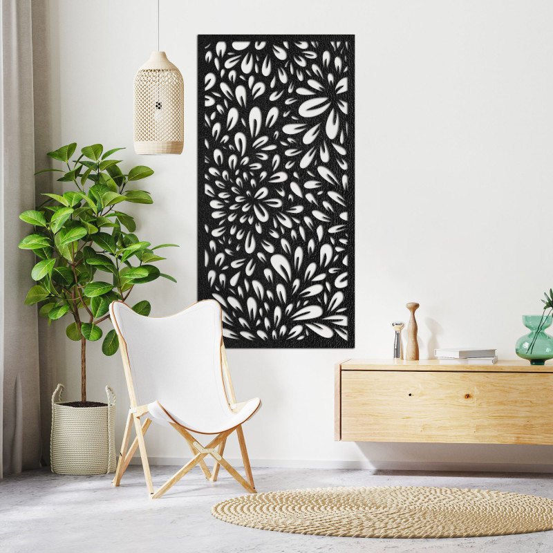 Abstract flower painting on the wall - PINIIA