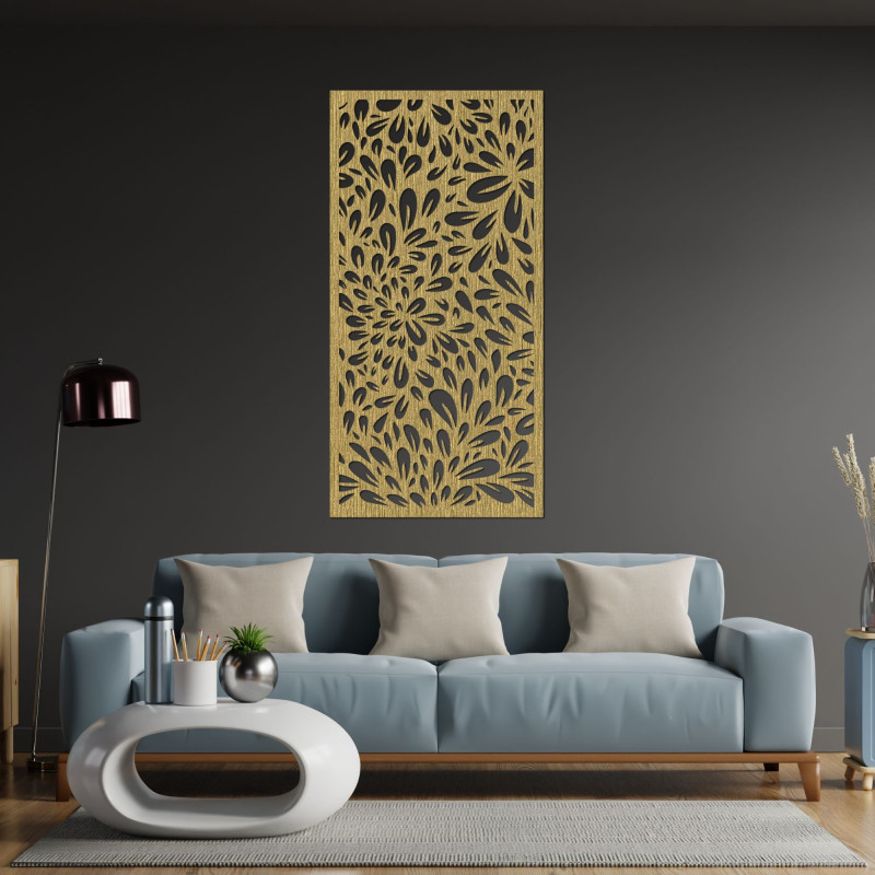 Abstract flower painting on the wall - PINIIA