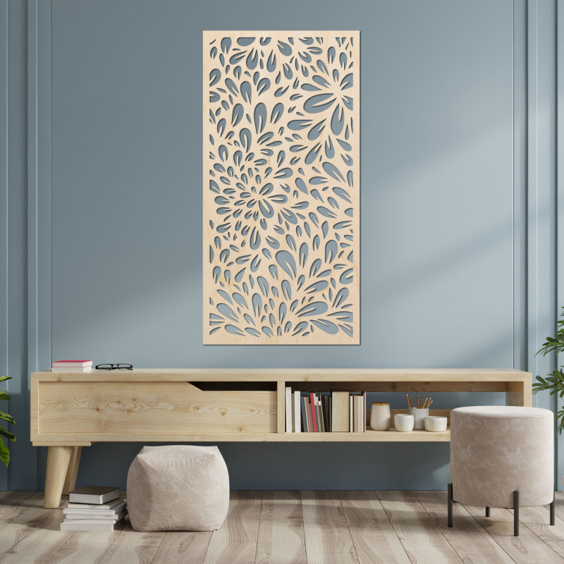 Abstract flower painting on the wall - PINIIA