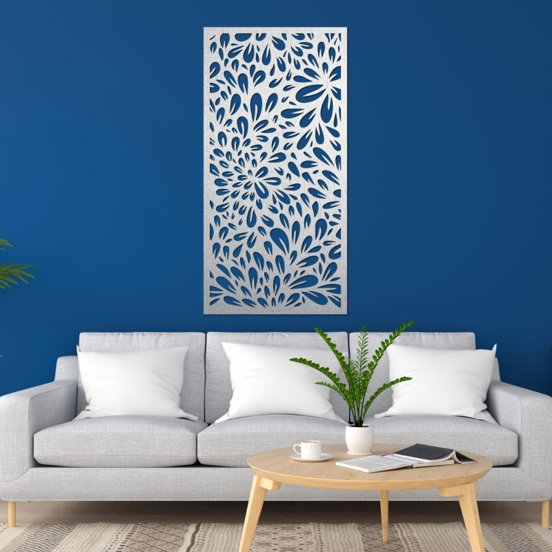 Abstract flower painting on the wall - PINIIA