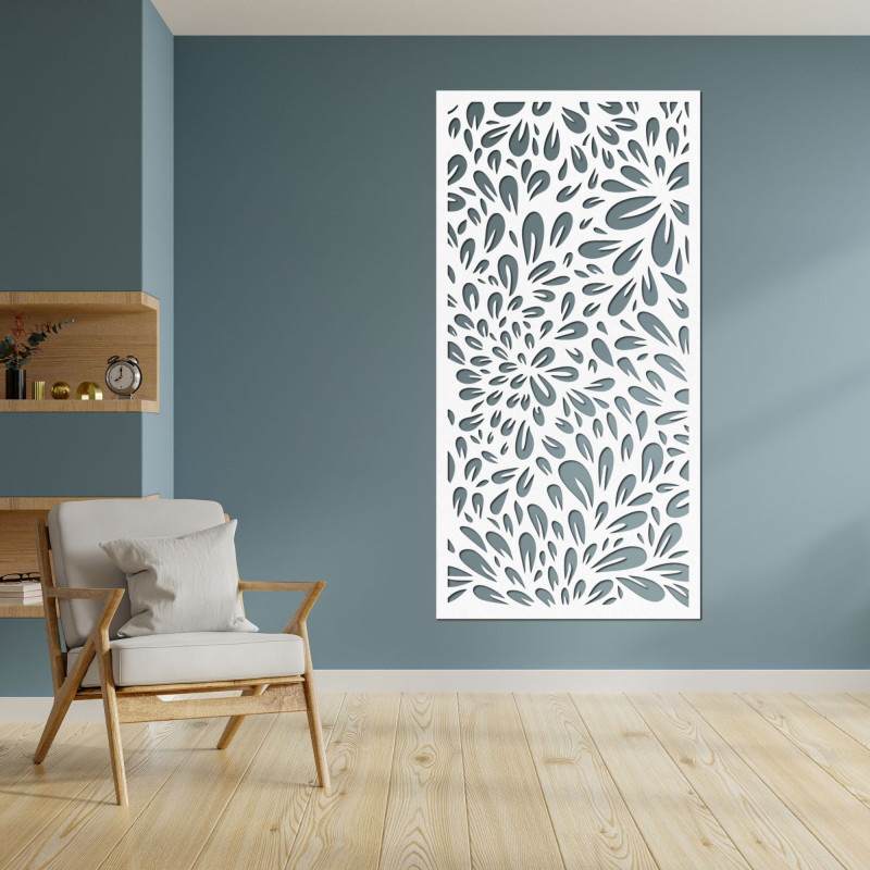 Abstract flower painting on the wall - PINIIA