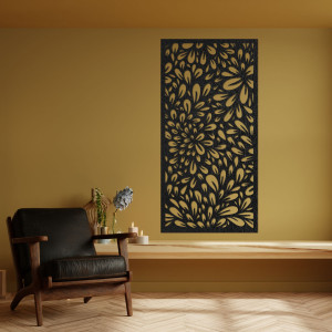 Wooden wall picture flower - ANIA